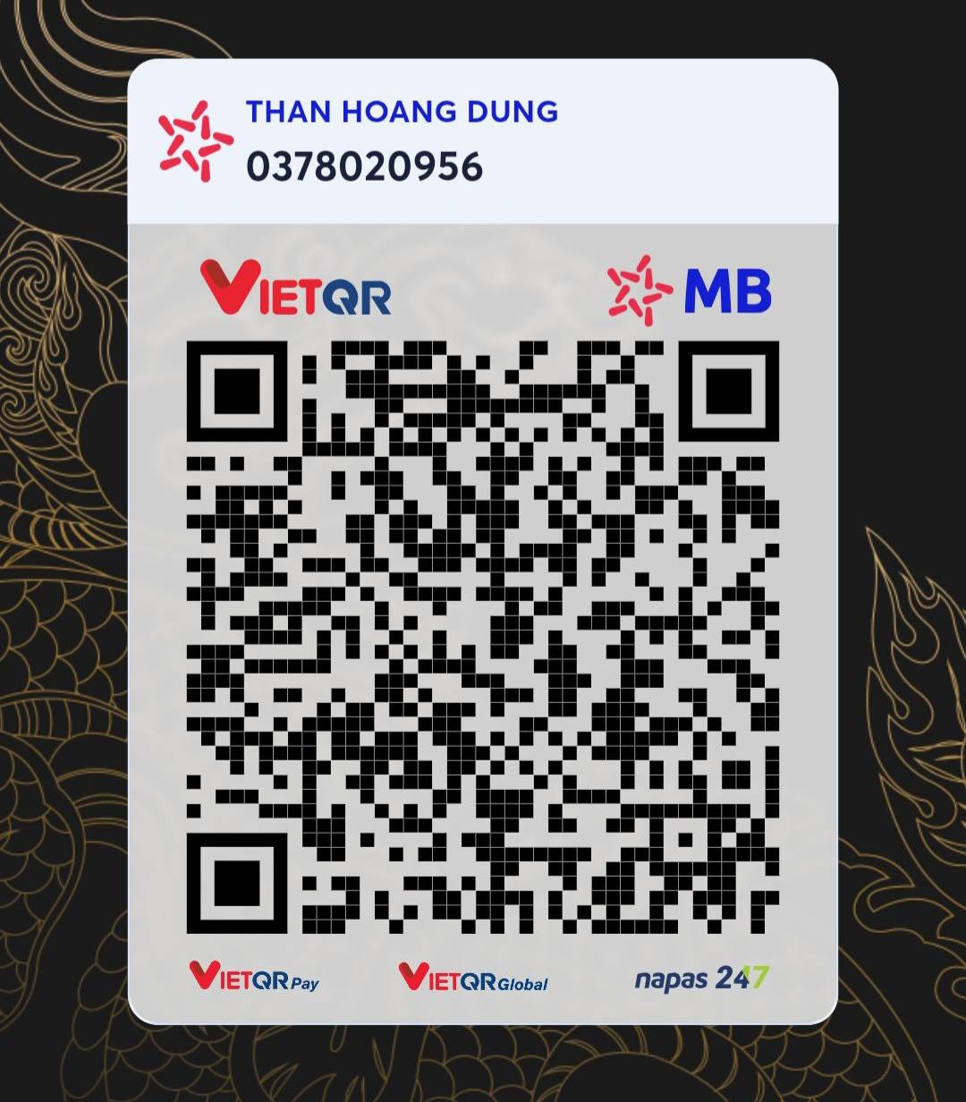 Mã QR nhận chuyển khoản ủng hộ Thư Nhỏ